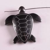 Hematite Sea Turtle 43mm Pendant